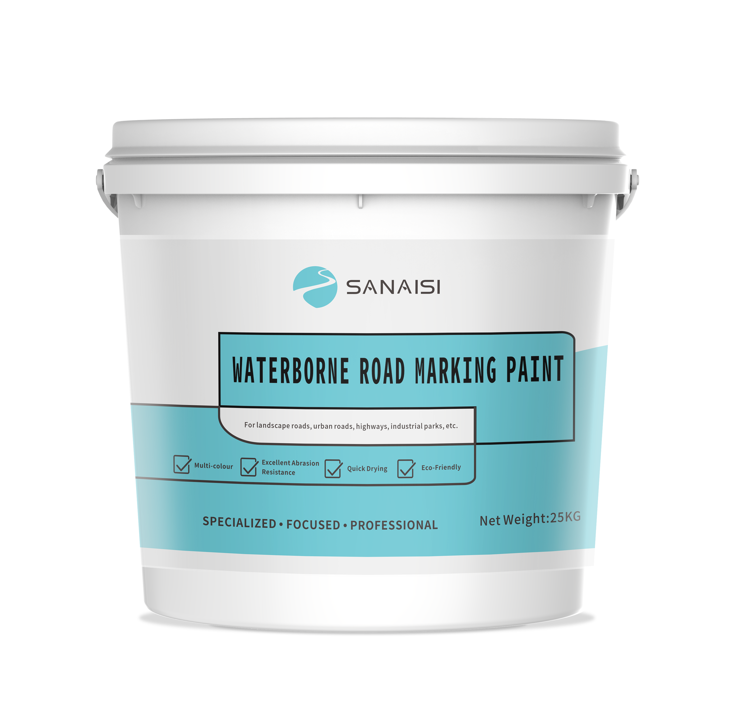 Waterborne road marking paint for high-visibility traffic line marking